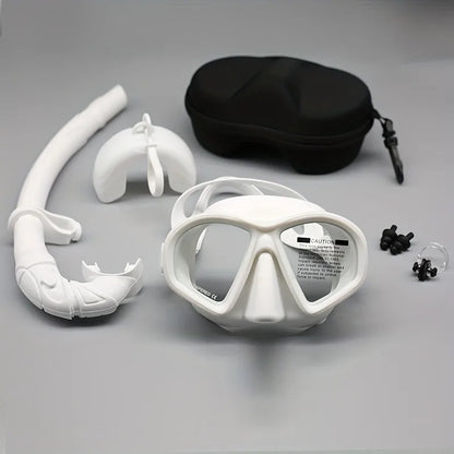 Professional Wet Low Volume Freediving Mask, Tempered Glass dive Mask, J-Type Diving Mask, Snorkel Set,buceo,수영,스노클링,마스크