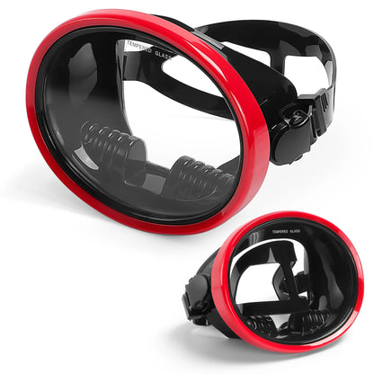 Adult Dive Mask: Wide View Anti-Fog Lens for Scuba, Snorkeling & Freediving - Comfortable Water Goggles
