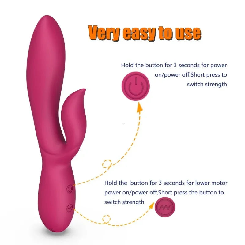 Adult female massager Dual-motor vibrator Adult toy Anal plug masturbator Adult product, suitable for women aged 18 and over