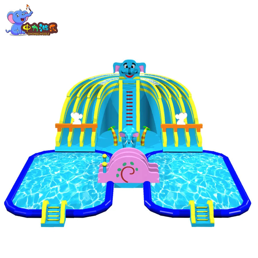 Customizable Cartoon Inflatable Water Park Large Children's Water Castle Inflatable Outdoor Swimming Pool