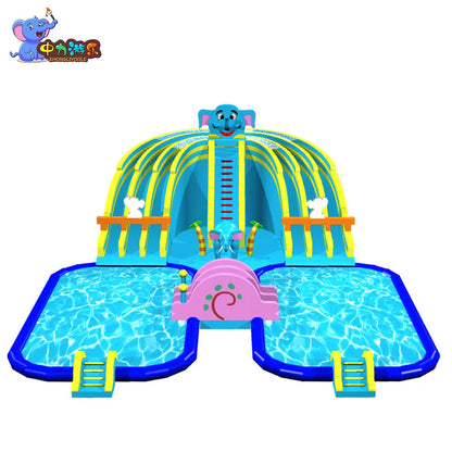 Customizable Cartoon Inflatable Water Park Large Children's Water Castle Inflatable Outdoor Swimming Pool
