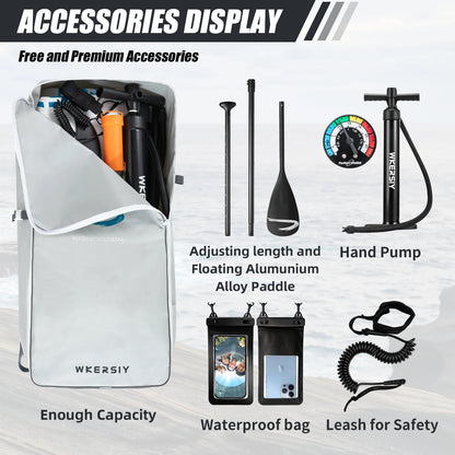 inflatable stand up paddle board 12'6*30"6"with paddle board accessories Race Sup for speed lover