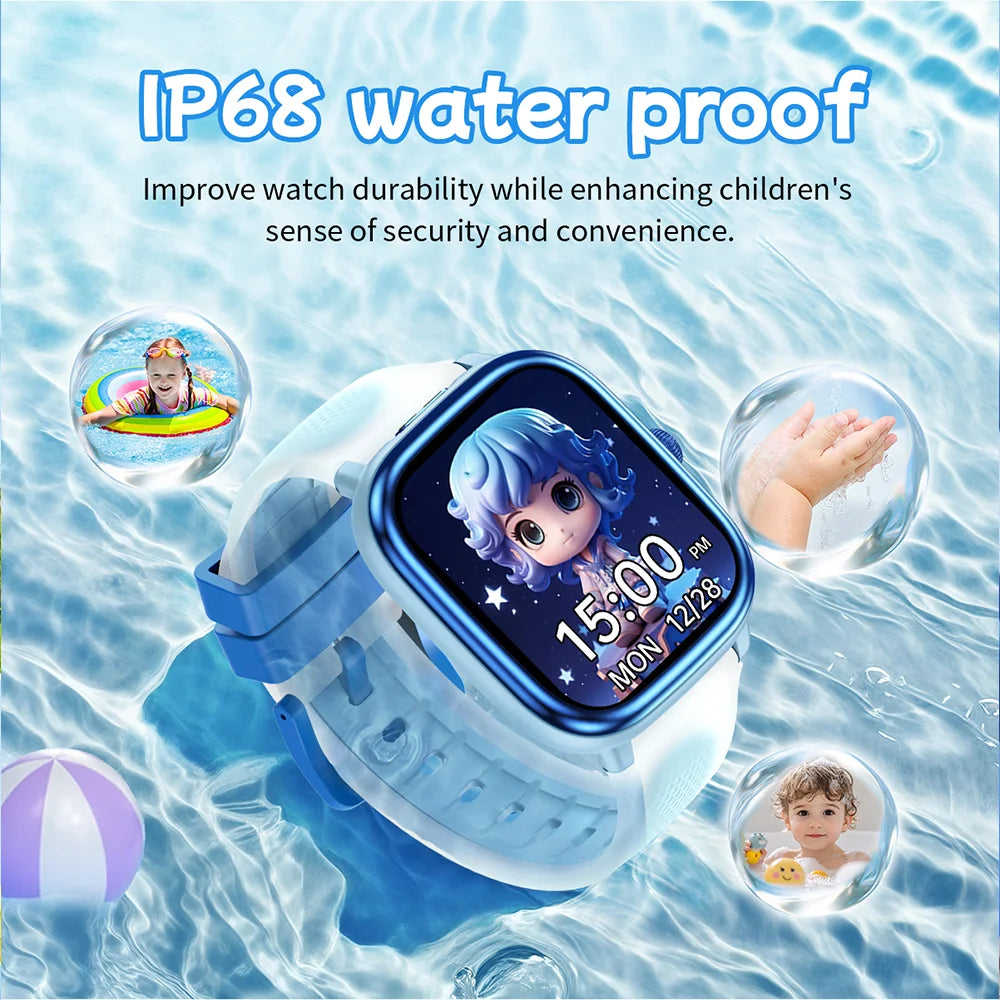 2026 New Kids Study Smart Watch Puzzle Game Sleep Monitor 1.83" Display Alarm Clock Flashlight Children Smartwatch Boy Girl Gift