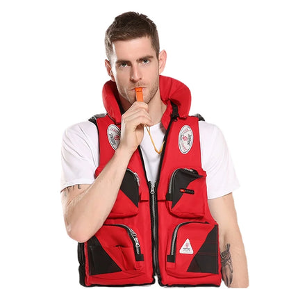 Outdoor Wading Sports Vest Adult Sea Fishing Life Jacket Sea Fishing Wading Multi-pocket Removable Quick-dry Fishing Life Jacket