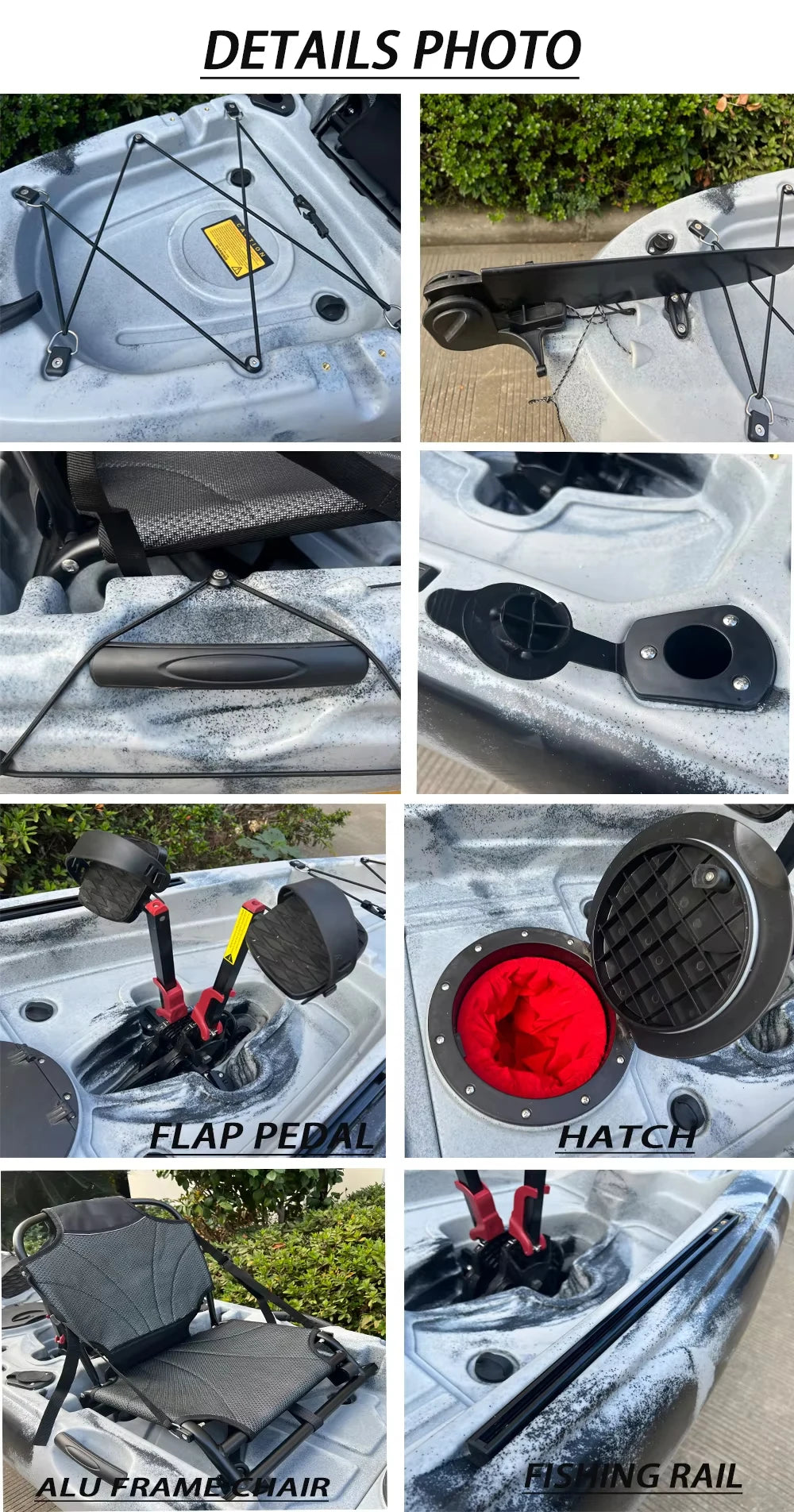 2025 Portable LLDPE Kayak With Split Hard Shell Electric Pedal-Driven Canoe For Solo Tandem Lake Sea Adventures Modular Assembly