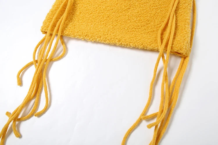 Nibber Basic Sexy Furry Side Tassel Skirts Women Y2K Peach Hip Summer Solid Wild Hipster Streetwear Skinny Midnoight Mini Bottom