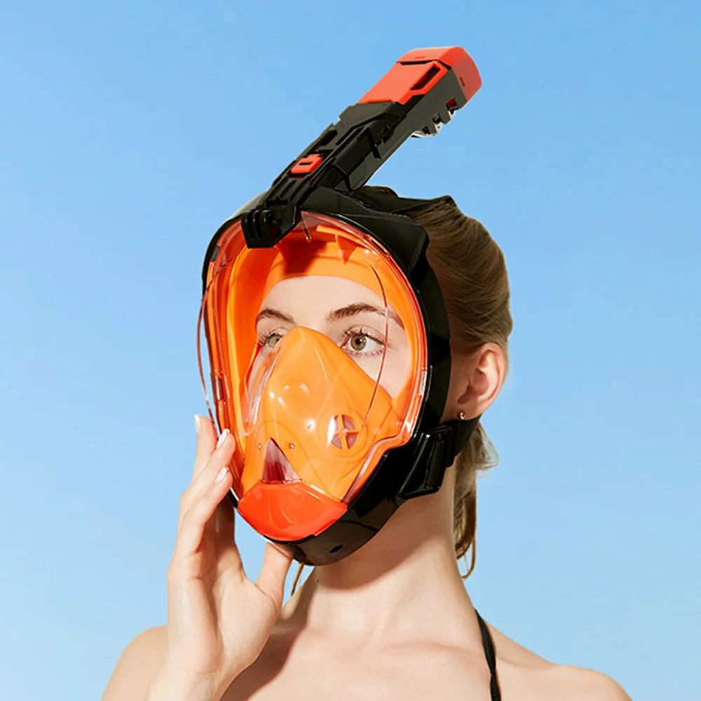 Snorkeling Mask Full Dry Diving Mask Professional Anti-Fog Diving Goggles Underwater Scuba Swimming Equipment