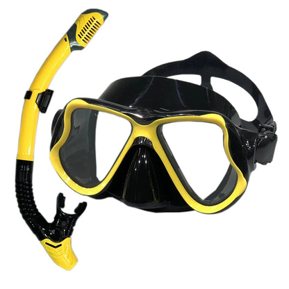 Diving Mask With Sports Camera Mount Electroplate Tempered Glass Silicone Mask is Safe and Comfortable