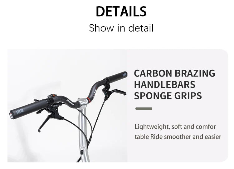 Litepro S9 Aluminum Alloy Frame 16 Inch 9 Speed Tri-fold Bicycle S /Y BAR Light Weight Foldable Bicycle Mini Folding Bike