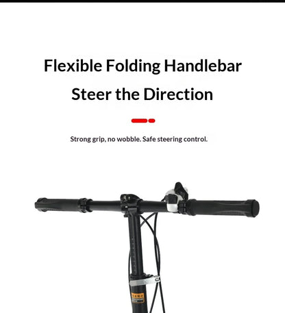 Folding Bike 20 Inch Aluminum Alloy Lightweight Commuter Bicycle 7 Speed Portable City Travel Ultralight Folding Bikes Grey