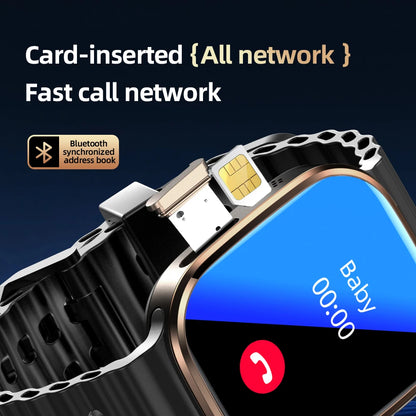 P2 Smart Watch 5G LTE  Android 13.0 2.29'' AMOLED Display Smartwatch With 800W Pull-out Camera Face/Fingerprint Unlock Sim Card