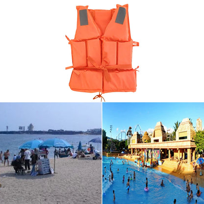Fishing Life Jacket Swimming Safety Life Vest with Whistle Polyester Survival Suit Buoyancy Jacket for Kayaking Skiing Driving