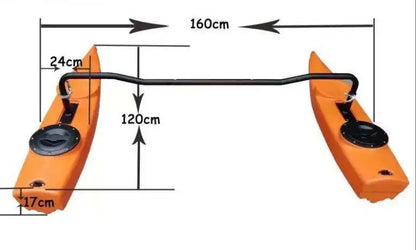 Neokudo Canoe Kayak Stabilizer Kayak Float with Sidekick Arms Rod Fishing Kayak Balance Accessories