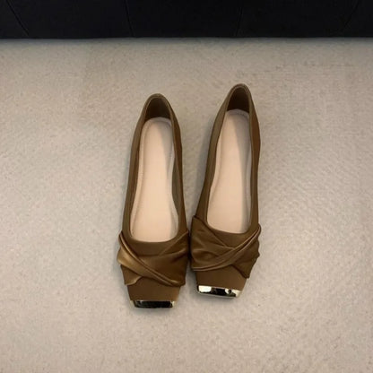 Shoes Woman 2026 Low Heels Female Footwear Autumn Square Toe Casual Sneaker New Summer Comfortable Dress Fall Lace-Up Flat Rome