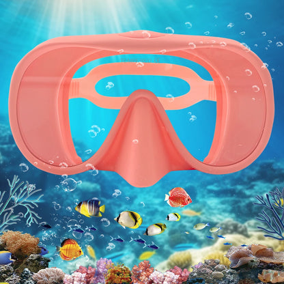 Diving facial mirror, anti -fog 180 ° snorkeling facial mirror, deep water diving mask diving goggles with respiratory tube