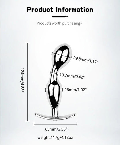 Metal Anchor Base Anal Plug outdoor Butt Plug Stainless Dildos Women'S Vaginal Plug Adult Couple Gay Masturbating Intimate Toys