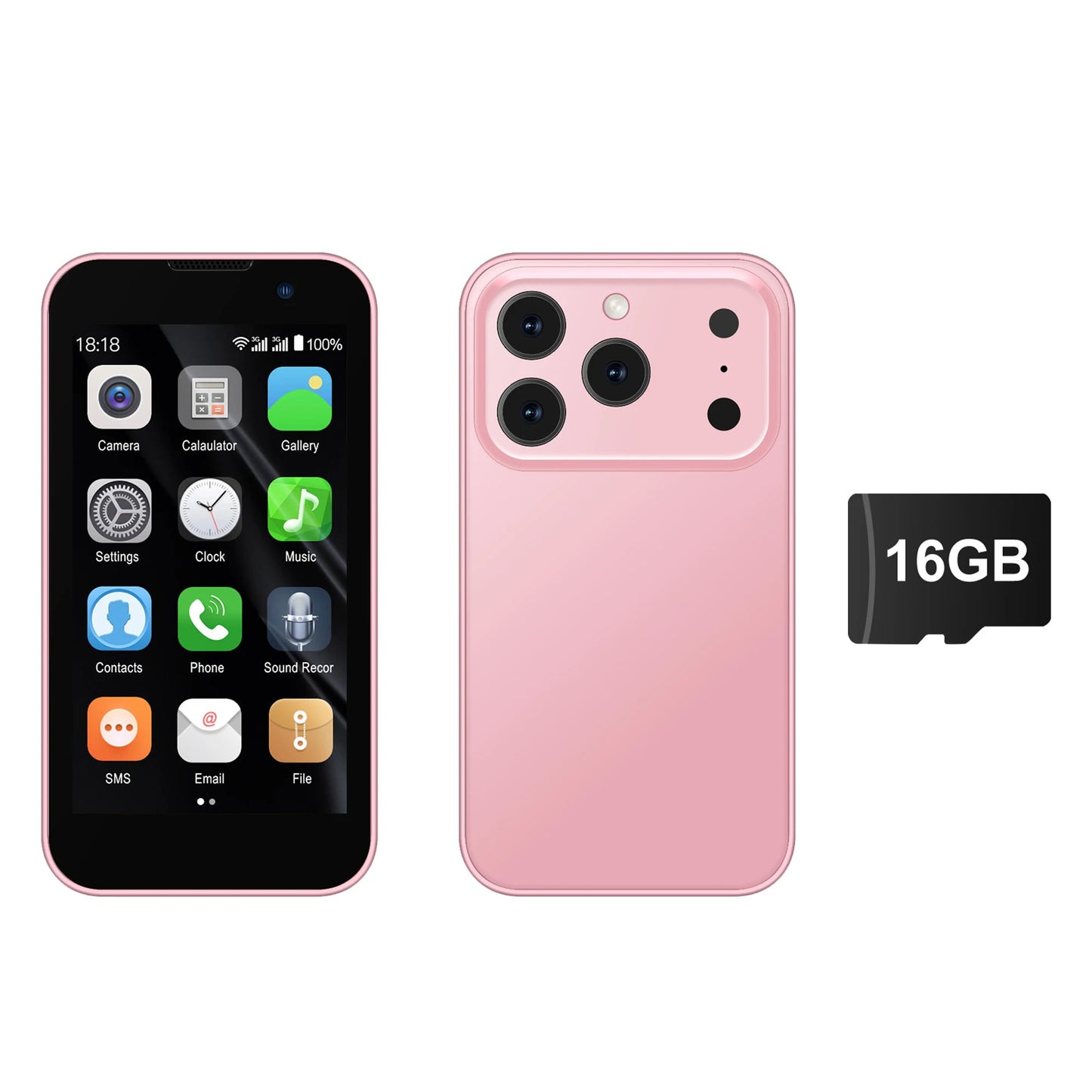 SERVO 17SE MINI 3G Tiny Smartphone Android System Play Store 2GB+16GB WhatsAPP GPS WiFi Dual SIM Card 3.0" Small Smart Cellphone