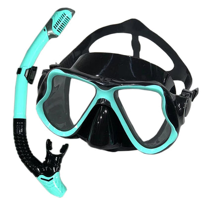 Diving Mask With Sports Camera Mount Electroplate Tempered Glass Silicone Mask is Safe and Comfortable