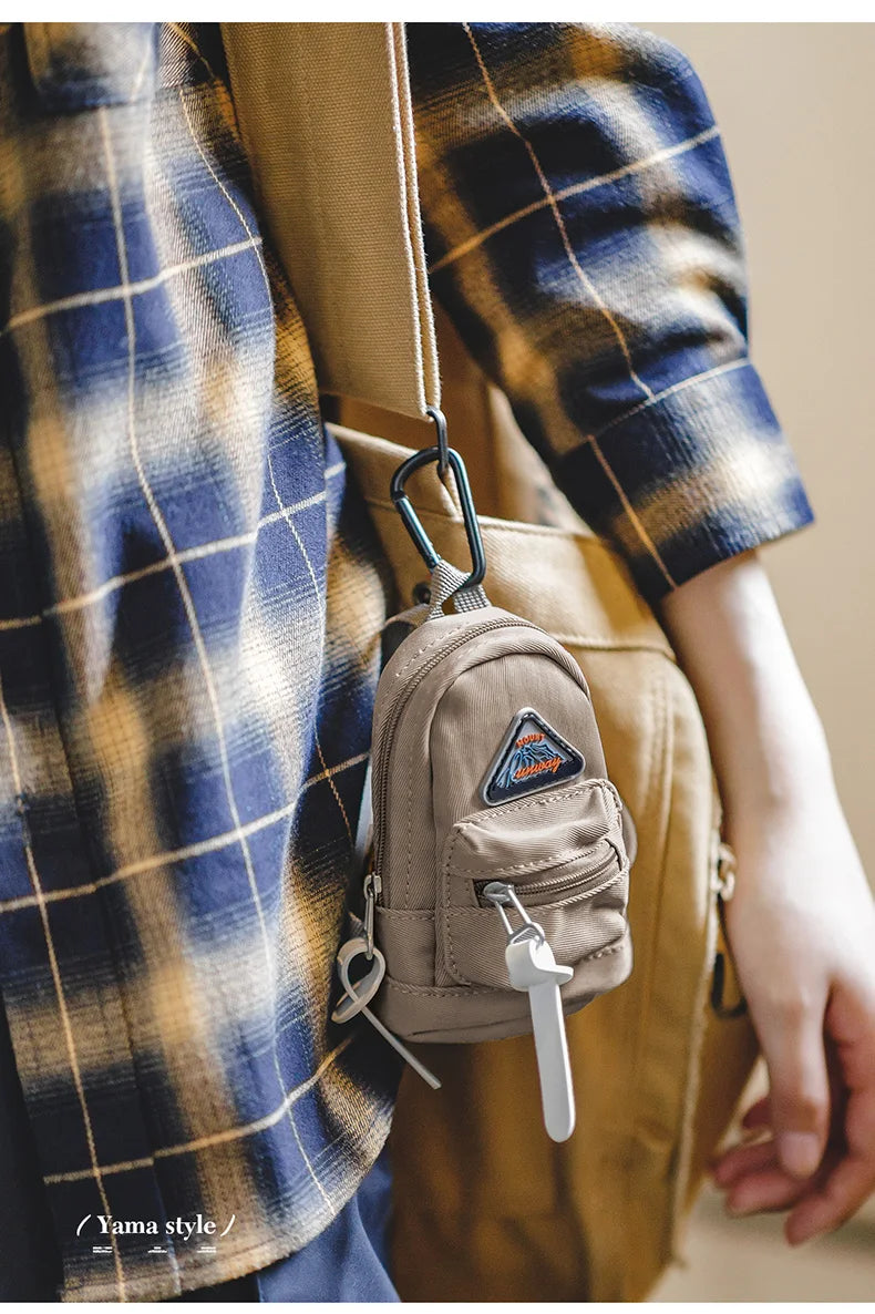 Maden-Women's Mountain Mini Functional Hanging Bag, Outdoor Crossbody Shoulder Bag, Small Waistpack, Key Earphone Card Bag