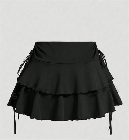 Women's High Waisted Solid Color Mini Skirt Summer Fashion Outdoor Versatile Slim Fit Elastic Waist Short Skirt Streetwear 2026