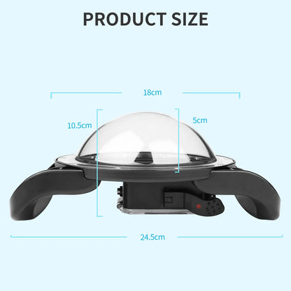 Underwater Dome Port for DJI osmo action4/5 Pro/6 Camera, Anti- Scratch Acrylic Material, Well-Designed Hatch Closure System