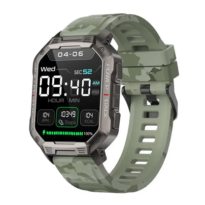 Square Smart Watch Men Outdoor Sports Blue Tooth Call Smartwatch Sports Fitness Heart Rate Health Blood Oxygen