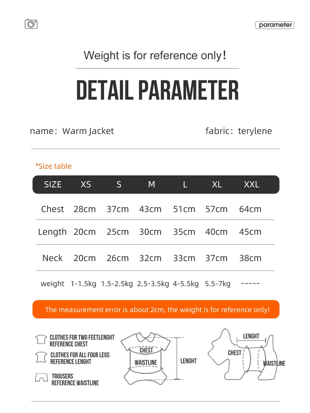 Dog Jacket For Autumn/Winter, Pet Coat, 3-Layer Thick Warm Outerwear, Suitable For Small To Medium Dogs Like Poodle, Teddy, York