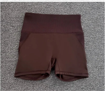 High-Waist Yoga Pants Women's Fitness Running Shorts Breathable Quick-Dry Elastic Spring Summer Training Three minutes of pants