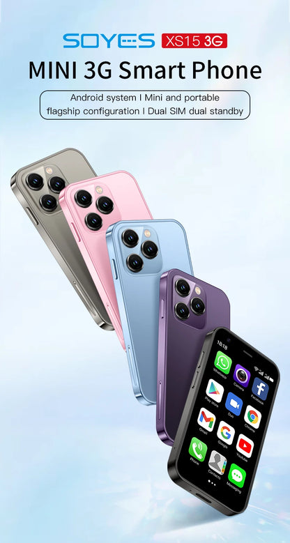SOYES XS15 Mini Android8.1 Smart Phone 3.0 Inch Display 2GB RAM 16GB ROM Dual SIM Standby Play Store 3G Little Phone