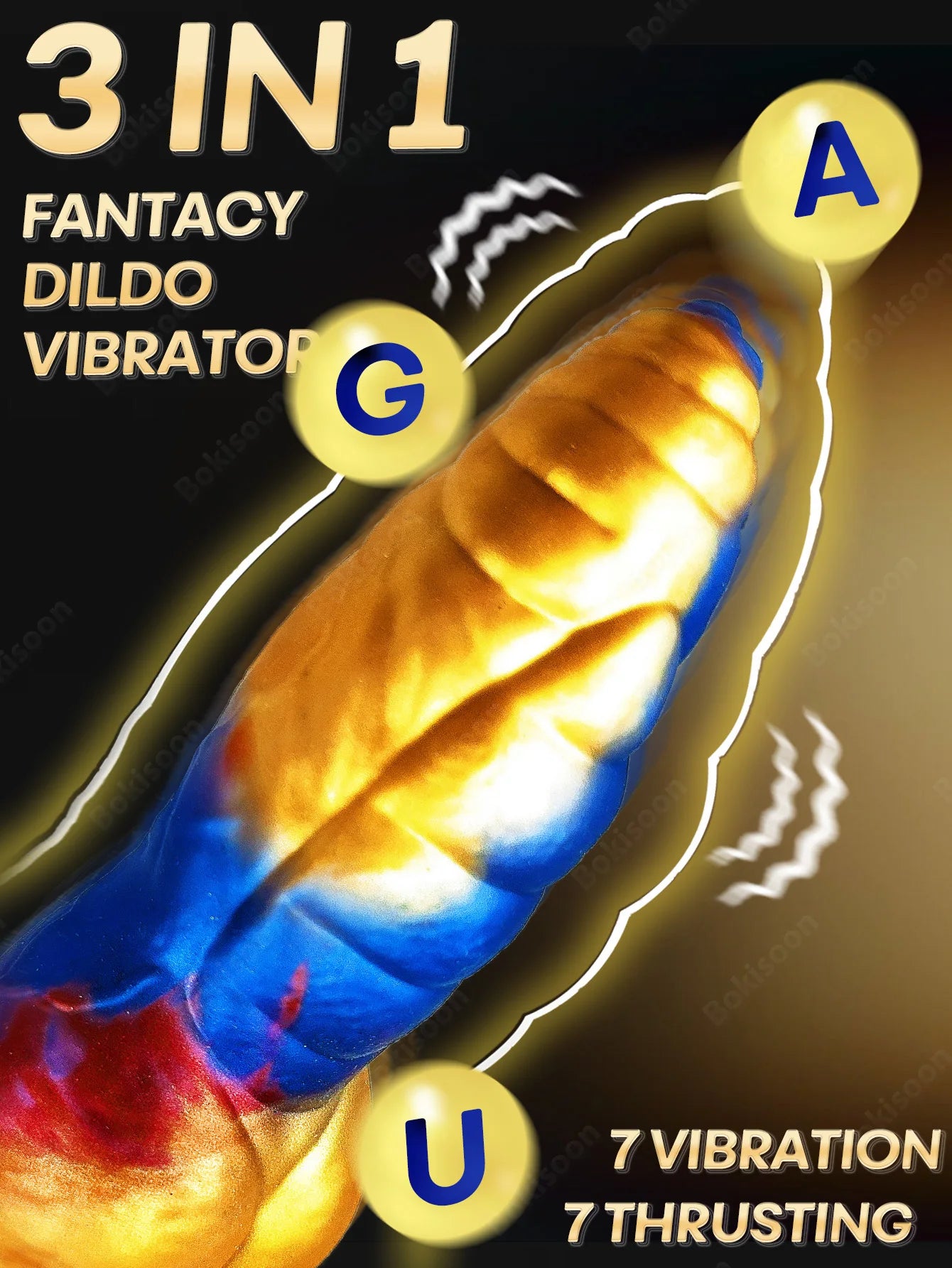 Thrusting Dildo Sex Toys Vibrator Monster Huge Thick Dildos Anal Toys Remote Control Multi-Modes Big Dildo Adult Sex Toys & Game
