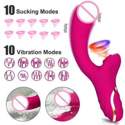 Adult Toys Female Pleasure Roller Vibrator Hollow Beads Suction Paddle Function Silicone Waterproof Body Safe Intimate Toys