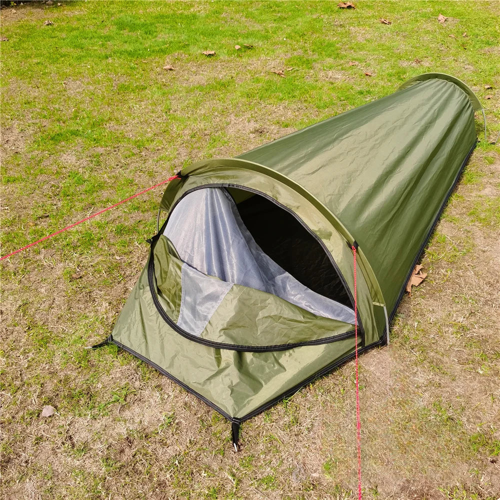 Ultra Light Single Person Camping Small Sleeping Bag Outdoor Portable Tent Mountaineering Equipment Summer Breathable