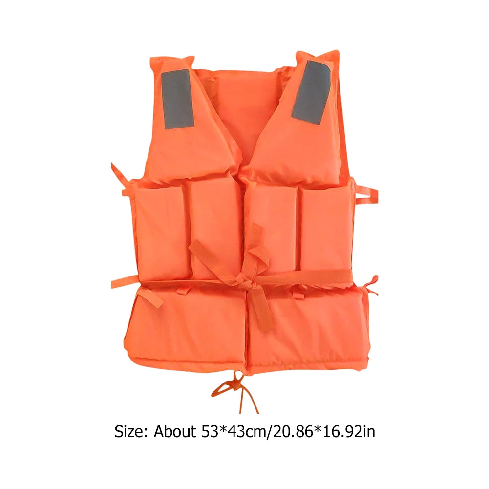 Fishing Life Jacket Swimming Safety Life Vest with Whistle Polyester Survival Suit Buoyancy Jacket for Kayaking Skiing Driving