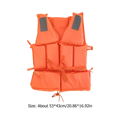 Fishing Life Jacket Swimming Safety Life Vest with Whistle Polyester Survival Suit Buoyancy Jacket for Kayaking Skiing Driving