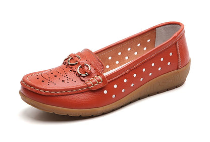 Woman Shoes Breathable Leather Shoes For Women Low Heels Casual Zapatos Mujer Elegant Heel Women's Shoes Flats Female Footwear