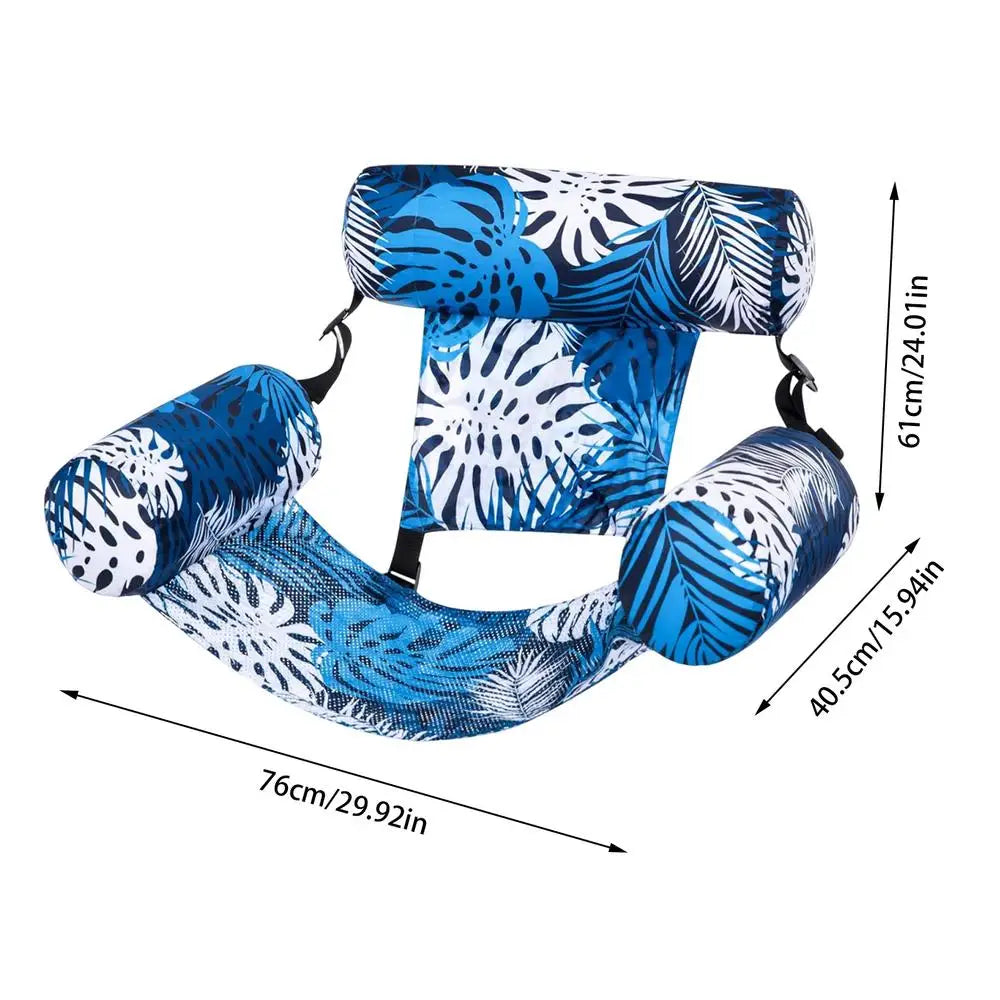 Floating Water Hammock Inflatable Pool Floats Relaxing Pool Float Multi-Purpose Outdoor Fun for Party Vacation Pool Lake River