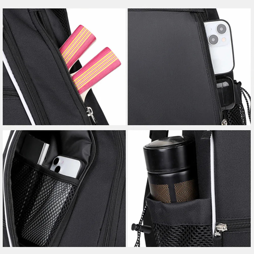Pickleball Bag Racketball Sling Bag Adjustable Pickleball Backpack Multifunctional Sports Backpack Large Capacity Tennis Bag