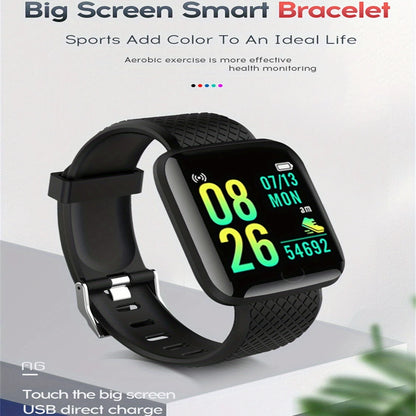 Smart Watch For Men Women Sport Mode Music Control Calorie Distance Fitness Smart Band Message Remind Smart Bracelet Android IOS