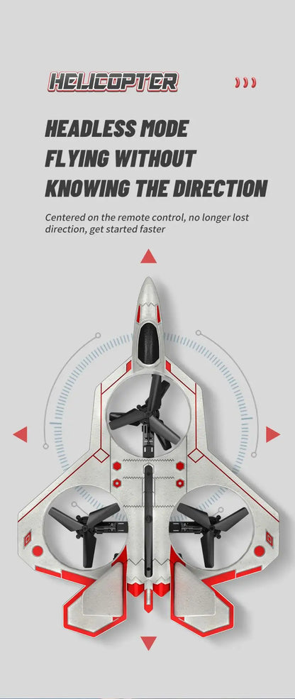 Drone Stunt Fighter Aircraft Model Four-axis Aircraft Remote Control Aircraft Foam Aircraft Roll Rotation Suspension