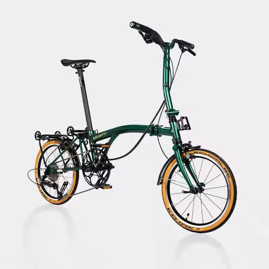 Litepro S9 Aluminum Alloy Frame 16 Inch 9 Speed Tri-fold Bicycle S /Y BAR Light Weight Foldable Bicycle Mini Folding Bike