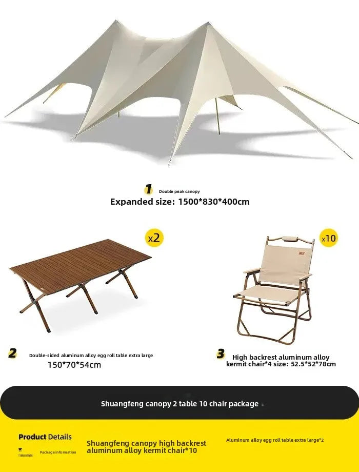 Tent, Large Outdoor Giant Camp, Rain and Sun Protection, Suitable for Outdoor Camping