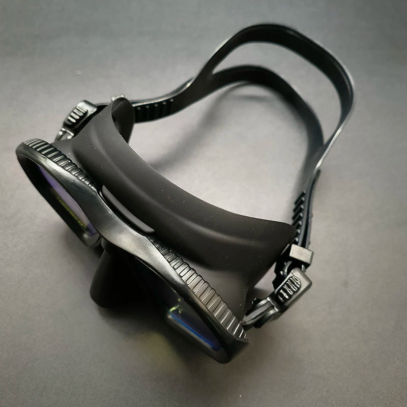 Premium Quality Low Volume Freediving Mask - Teenager Silicone Swimming Mask Mirrored Lens Scuba Dive Glasses