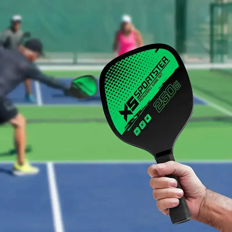 Pickleball Racket Set (2 Rackets + 4 Balls + 1 Cosmetics Bag) High-Quality Poplar Base Plate Pickleball Racket Set Outdoor Sports Special Beginners Entry Training Racket Beach Sports Equipment