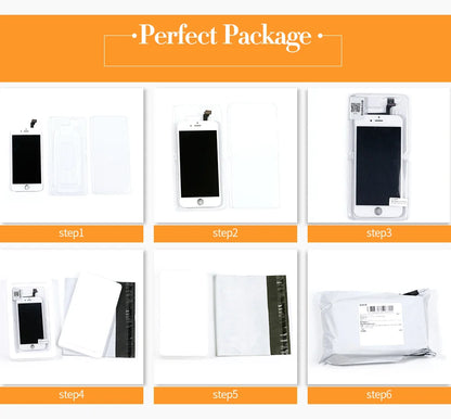 For iPhone 5 5C 5S SE 6 6S 7 8 Plus LCD Display Touch Screen Replacement For iphone 7G 7P 8G 8 Plus LCD Screen Tempered Glass