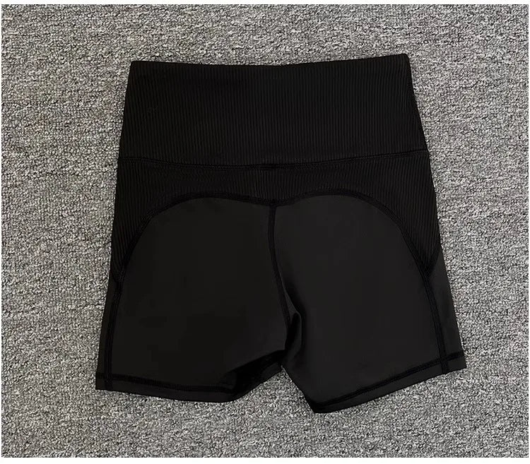High-Waist Yoga Pants Women's Fitness Running Shorts Breathable Quick-Dry Elastic Spring Summer Training Three minutes of pants