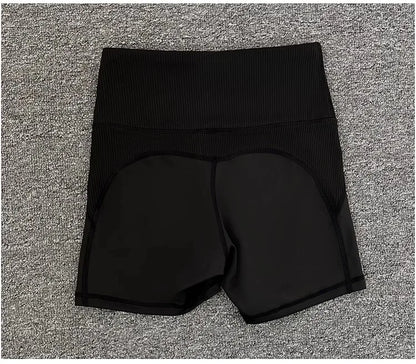 High-Waist Yoga Pants Women's Fitness Running Shorts Breathable Quick-Dry Elastic Spring Summer Training Three minutes of pants