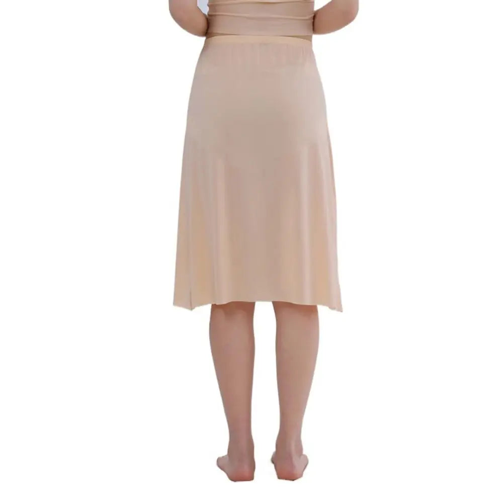 High Waist Solid Color Cotton Women Long Petticoat Ice Silk Underskirt Underskirt Half Slips Safety Underskirt Slips