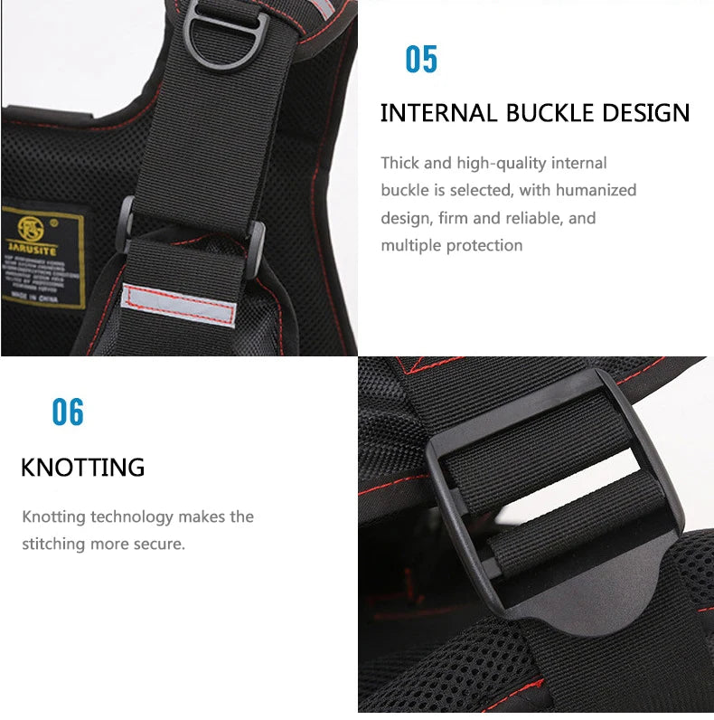 multi-functional life jacket vest for outdoor fishing, a must-have for safety. Multiple pockets for storage, buoyant materials