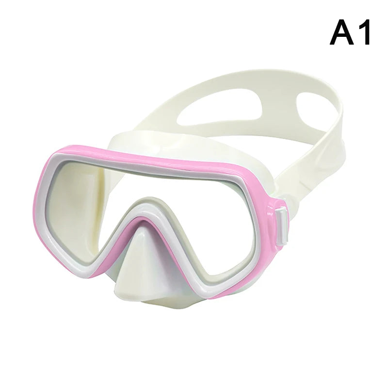 Diving Mask Waterproof Swimming Goggles Panoramic HD For Adult Youth Silicone Skirt Anti-Fog With Nose Cover Swimming Equipment