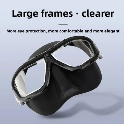 Professional Anti-fog HD Large Frame Diving Goggles Full Face Snorkeling Mask Freediving Scuba Equipment